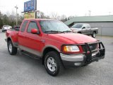 2003 Bright Red Ford F150 Lariat SuperCab 4x4 #26399189
