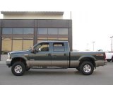 2004 Dark Green Satin Metallic Ford F250 Super Duty Lariat Crew Cab 4x4 #26505635