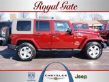 2008 Red Rock Crystal Pearl Jeep Wrangler Unlimited Sahara 4x4 #26505211