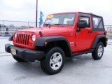 2007 Flame Red Jeep Wrangler X 4x4 #26595702