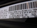 2010 Ram 2500 Color Code for Brilliant Black Crystal Pearl - Color Code: PXR