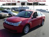 2008 Vermillion Red Ford Focus SE Sedan #2669323