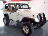Bright White Jeep Wrangler in 1993