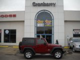 2009 Red Rock Crystal Pearl Coat Jeep Wrangler X 4x4 #26935432