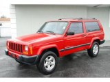 Flame Red Jeep Cherokee in 1999