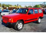2001 Flame Red Jeep Cherokee Sport #27066886