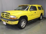 1999 Solar Yellow Dodge Dakota Sport Extended Cab 4x4 #27113607