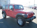 2010 Flame Red Jeep Wrangler Unlimited Sport 4x4 #27169366