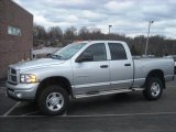 2004 Bright Silver Metallic Dodge Ram 3500 Laramie Quad Cab 4x4 #27168605