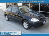 1999 Flamenco Black Pearl Honda Civic DX Coupe #27234983