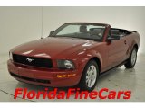 2008 Dark Candy Apple Red Ford Mustang V6 Deluxe Convertible #27235122