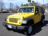 2007 Detonator Yellow Jeep Wrangler Unlimited X 4x4 #27324602