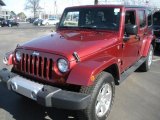 2008 Red Rock Crystal Pearl Jeep Wrangler Unlimited Sahara 4x4 #27324975