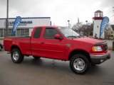 2001 Bright Red Ford F150 XLT SuperCab 4x4 #27449766