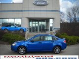 2010 Blue Flame Metallic Ford Focus SE Sedan #27498931