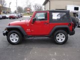 2007 Flame Red Jeep Wrangler X 4x4 #27544878