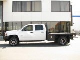 2007 Summit White GMC Sierra 3500HD SLE Crew Cab 4x4 Dually Flat Bed #27544763