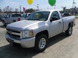 2010 Sheer Silver Metallic Chevrolet Silverado 1500 LS Regular Cab 4x4 #27544931