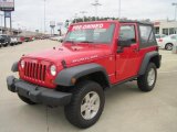 2008 Flame Red Jeep Wrangler Rubicon 4x4 #27625783