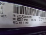 2010 Challenger Color Code for Plum Crazy Purple Pearl - Color Code: PHG