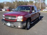 2005 Sport Red Metallic Chevrolet Silverado 1500 LT Crew Cab 4x4 #27624987