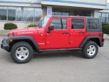2007 Flame Red Jeep Wrangler Unlimited Rubicon 4x4 #27625655