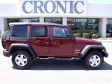 2010 Red Rock Crystal Pearl Jeep Wrangler Unlimited Sport 4x4 #27850612