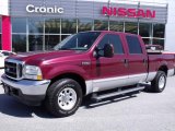 2004 Dark Toreador Red Metallic Ford F250 Super Duty XLT Crew Cab #27850691