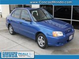 2002 Coastal Blue Hyundai Accent GL Sedan #27992961