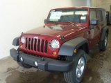 2010 Red Rock Crystal Pearl Jeep Wrangler Unlimited Sport 4x4 #28059451