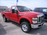 Vermillion Red Ford F250 Super Duty in 2010