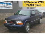 2002 Indigo Blue Metallic GMC Sonoma SLS Crew Cab 4x4 #28092413