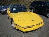 Yellow Chevrolet Corvette in 1986