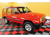 2000 Flame Red Jeep Cherokee Sport 4x4 #28143820