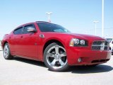 2008 Inferno Red Crystal Pearl Dodge Charger DUB Edition #28143353