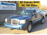 2005 Atlantic Blue Pearl Dodge Dakota SLT Quad Cab 4x4 #28196431