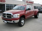 2008 Inferno Red Crystal Pearl Dodge Ram 3500 SLT Mega Cab 4x4 Dually #28196677