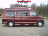 1996 Dark Toreador Red Metallic Chevrolet Express 1500 Passenger Van Conversion #28247363