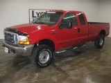 1999 Red Ford F250 Super Duty XLT Extended Cab 4x4 #28308169
