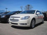 2010 White Diamond Tricoat Chevrolet Malibu LTZ Sedan #28403247