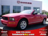 2008 Torch Red Ford Mustang V6 Deluxe Convertible #28527555