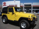 2001 Solar Yellow Jeep Wrangler Sport 4x4 #28594580