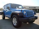 2010 Surf Blue Pearl Jeep Wrangler Unlimited Sport #28723743