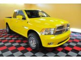 2009 Detonator Yellow Dodge Ram 1500 Sport Quad Cab 4x4 #28875111