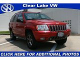 2002 Inferno Red Tinted Pearlcoat Jeep Grand Cherokee Overland 4x4 #28875367