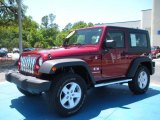 2008 Red Rock Crystal Pearl Jeep Wrangler X 4x4 #29137566