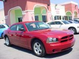 2009 Inferno Red Crystal Pearl Dodge Charger SE #29201456