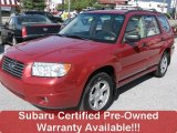 2006 Garnet Red Pearl Subaru Forester 2.5 X #29265876
