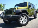 2007 Rescue Green Metallic Jeep Wrangler Unlimited X 4x4 #29266156
