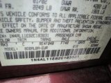2002 Altima Color Code for Nouveau Ruby - Color Code: AX3